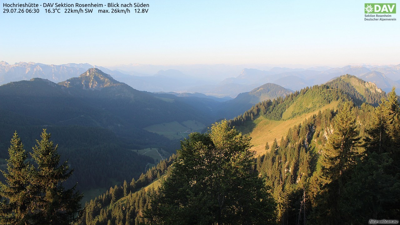 Archiv Foto Webcam Hochries Süd