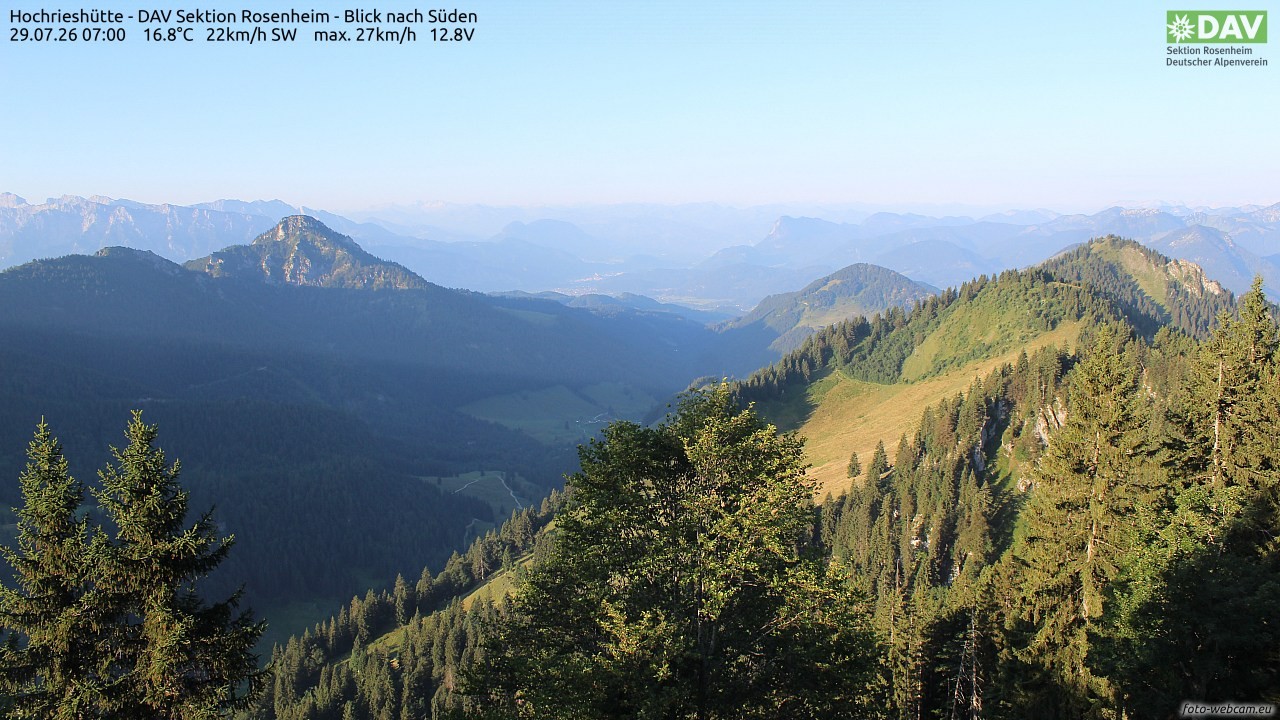 Archiv Foto Webcam Hochries Süd