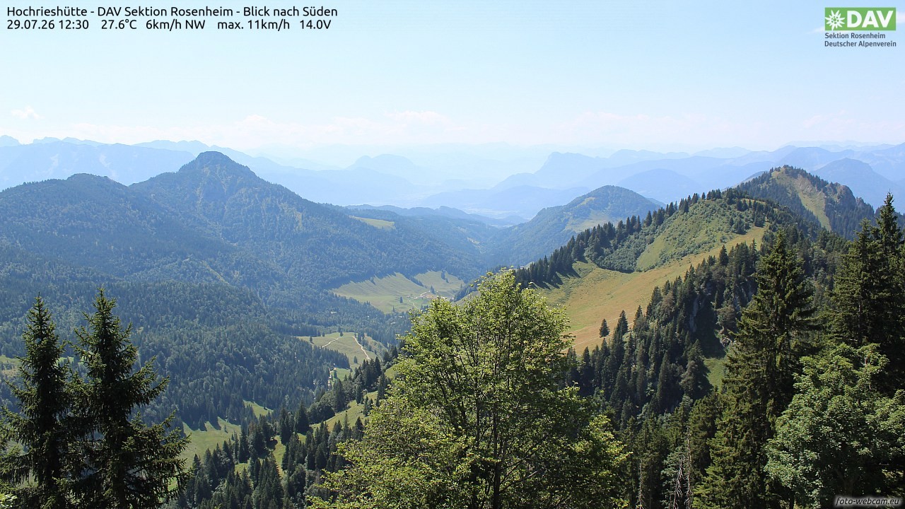 Archiv Foto Webcam Hochries Süd