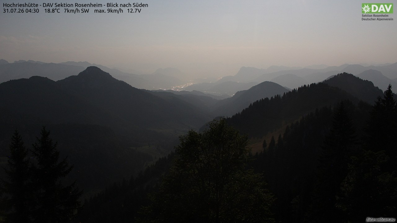 Archiv Foto Webcam Hochries Süd