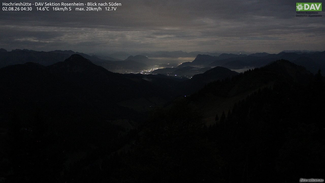 Archiv Foto Webcam Hochries Süd
