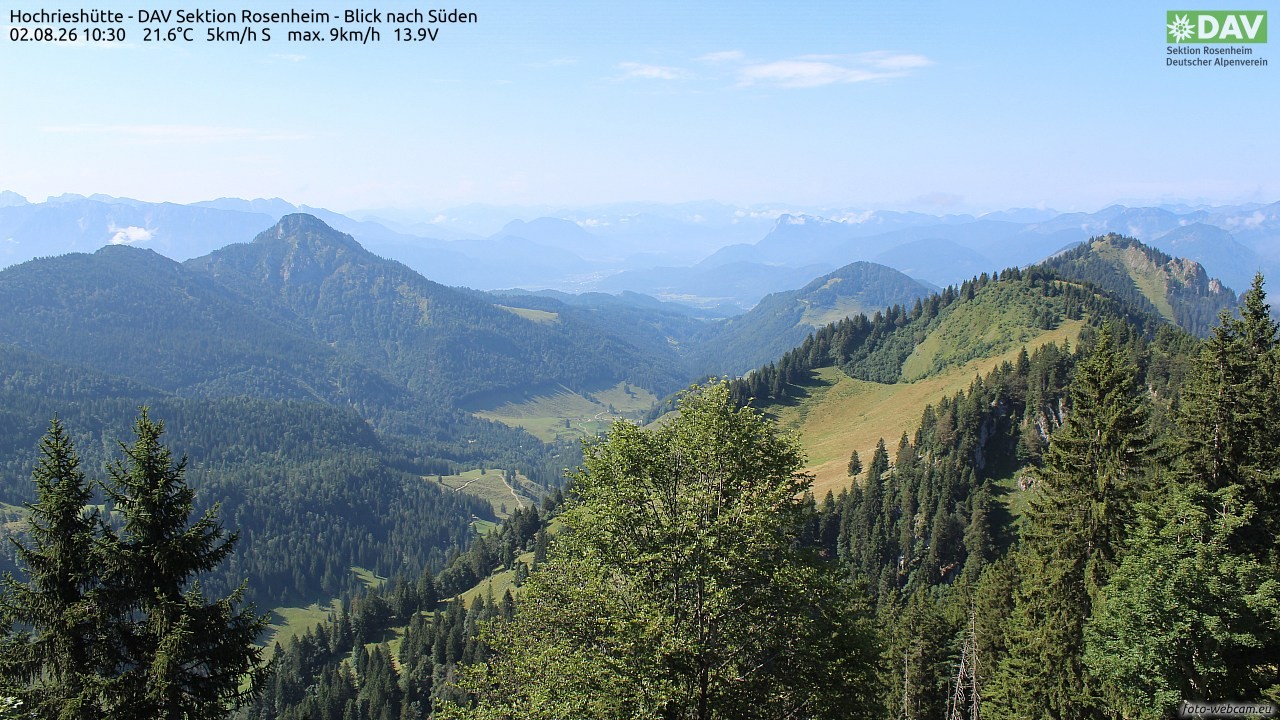 Archiv Foto Webcam Hochries Süd