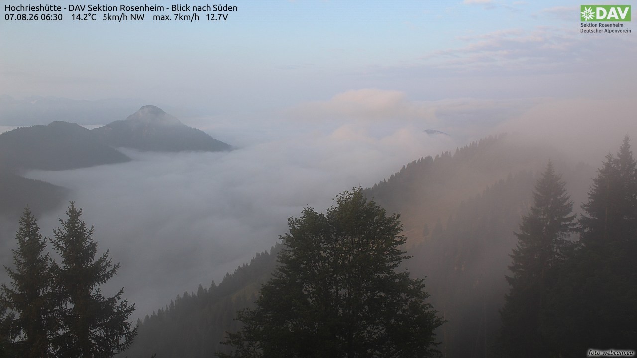 Archiv Foto Webcam Hochries Süd