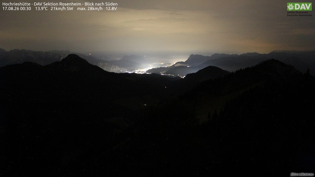 Archiv Foto Webcam Hochries Süd