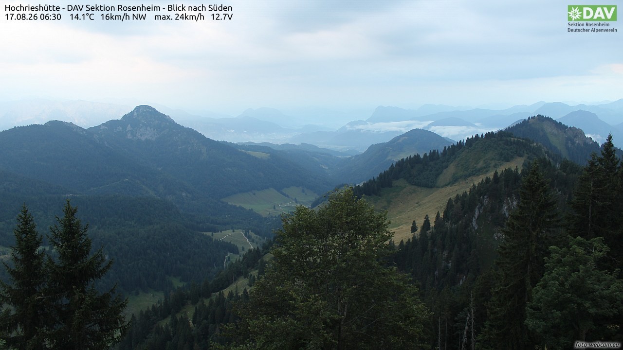 Archiv Foto Webcam Hochries Süd