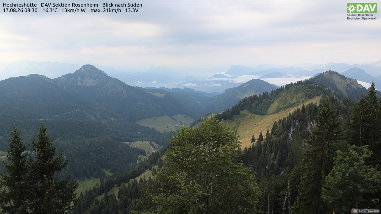 Archiv Foto Webcam Hochries Süd