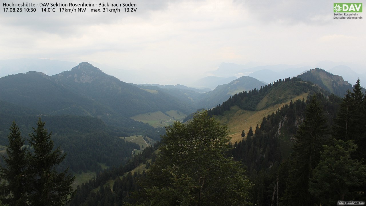 Archiv Foto Webcam Hochries Süd