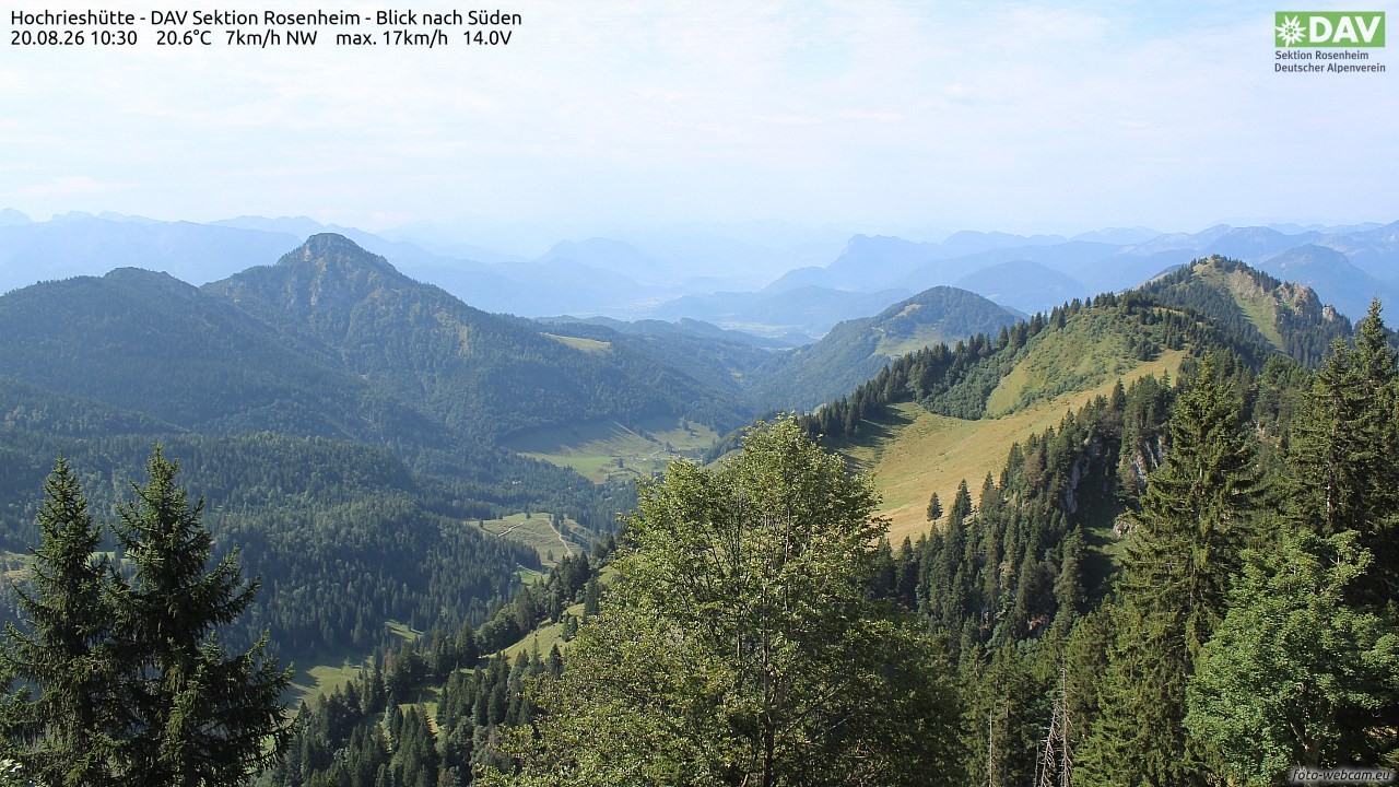 Archiv Foto Webcam Hochries Süd