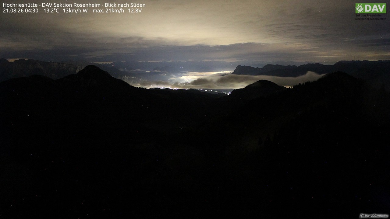 Archiv Foto Webcam Hochries Süd