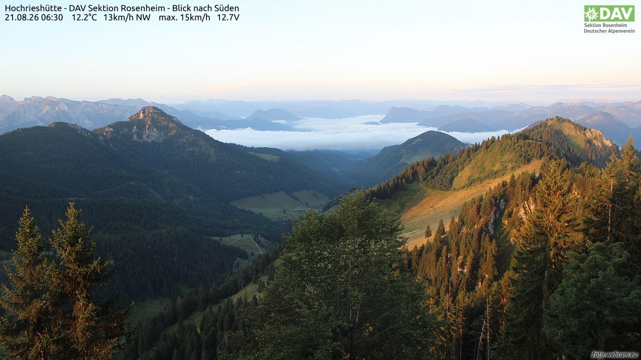 Archiv Foto Webcam Hochries Süd