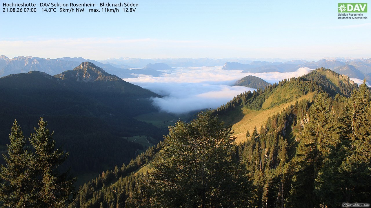 Archiv Foto Webcam Hochries Süd
