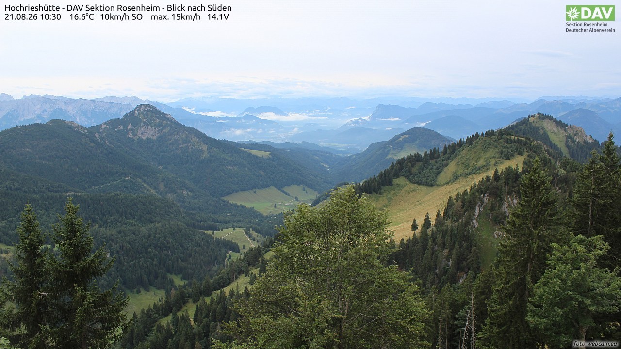 Archiv Foto Webcam Hochries Süd