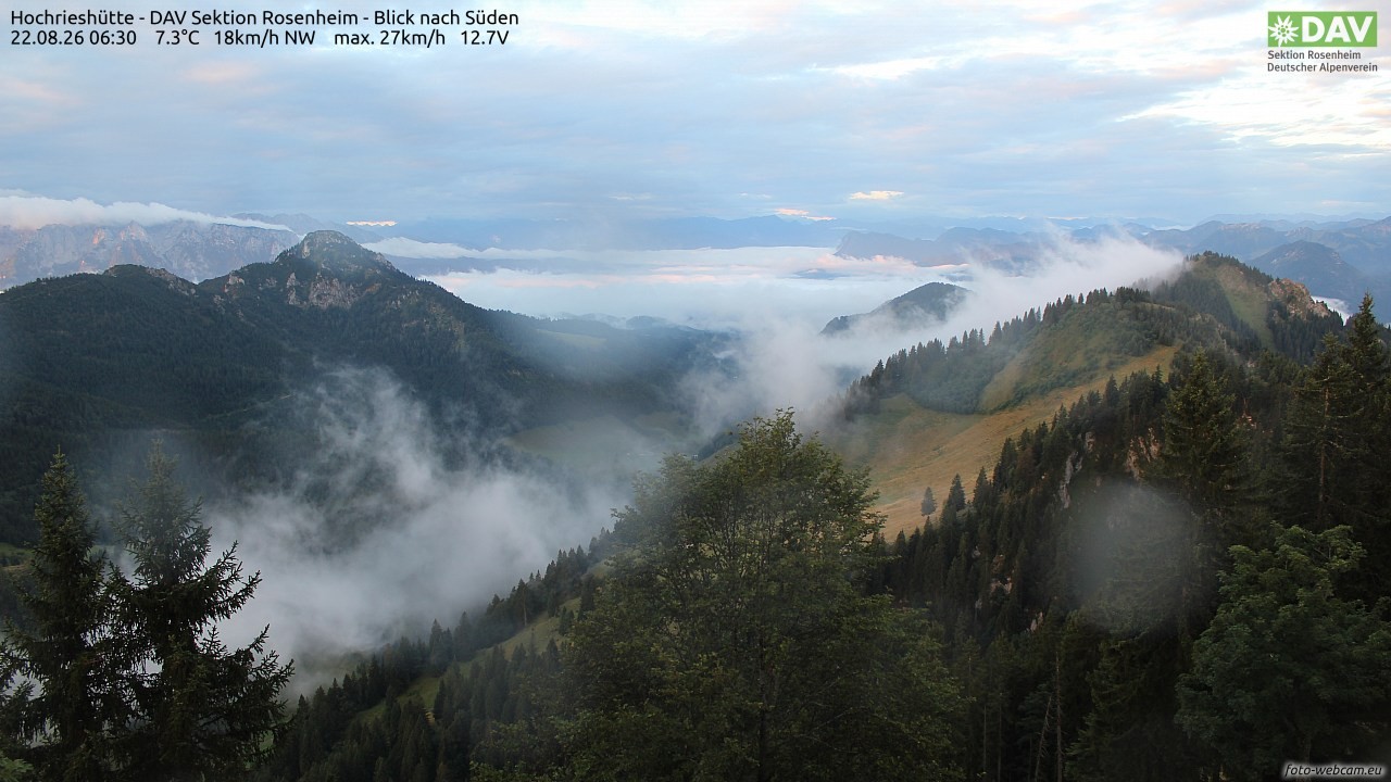Archiv Foto Webcam Hochries Süd