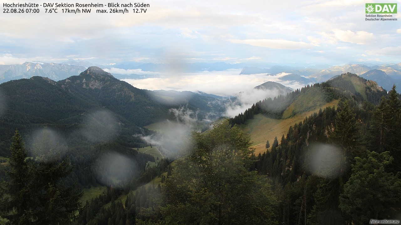 Archiv Foto Webcam Hochries Süd