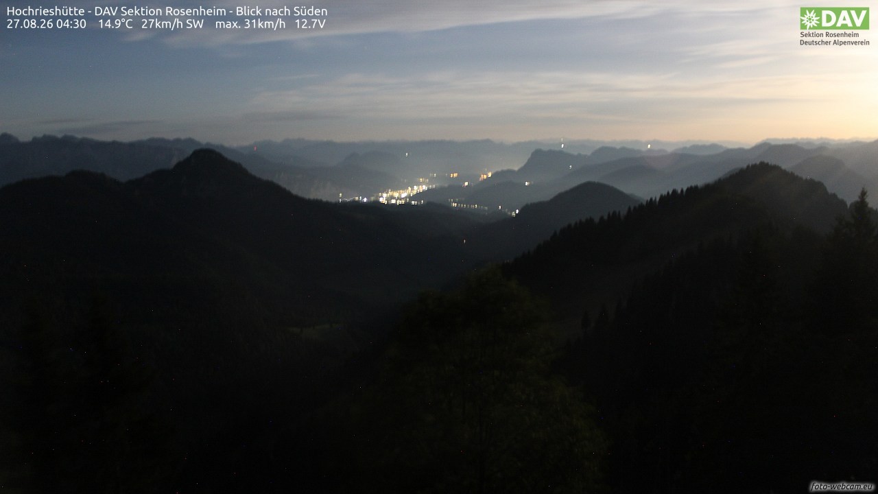 Archiv Foto Webcam Hochries Süd