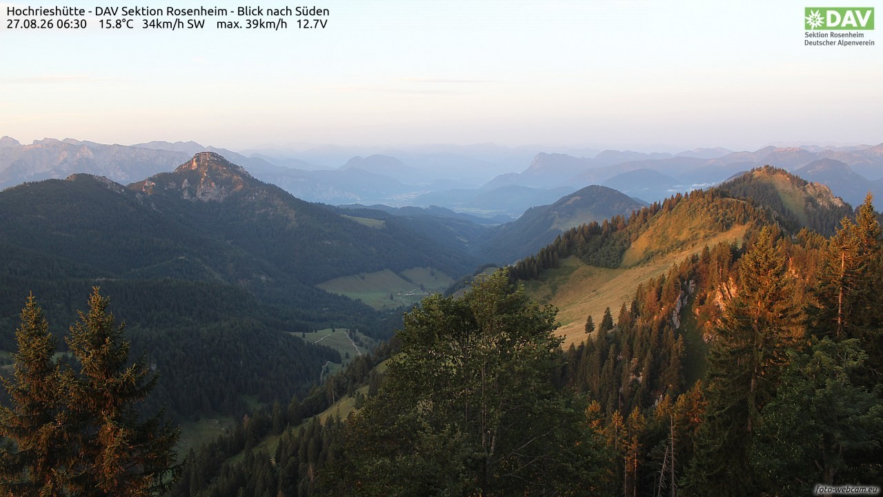 Archiv Foto Webcam Hochries Süd