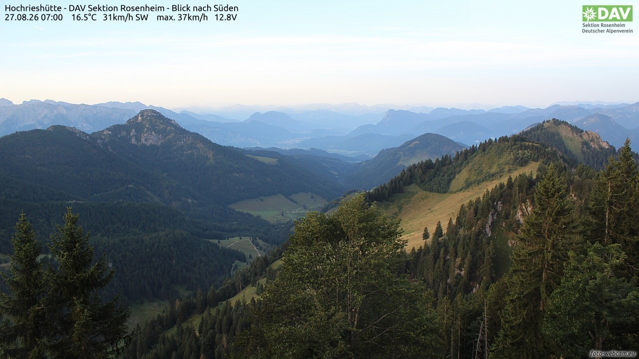 Archiv Foto Webcam Hochries Süd