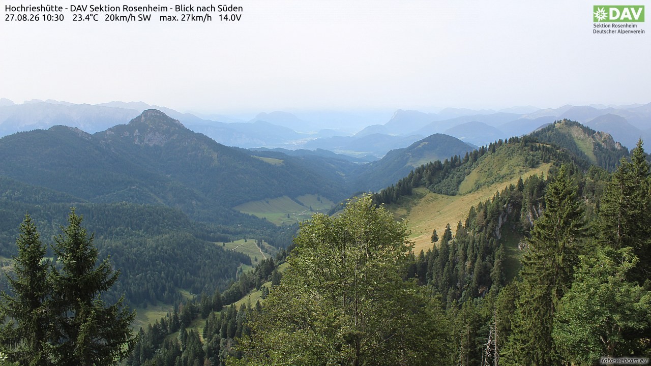 Archiv Foto Webcam Hochries Süd