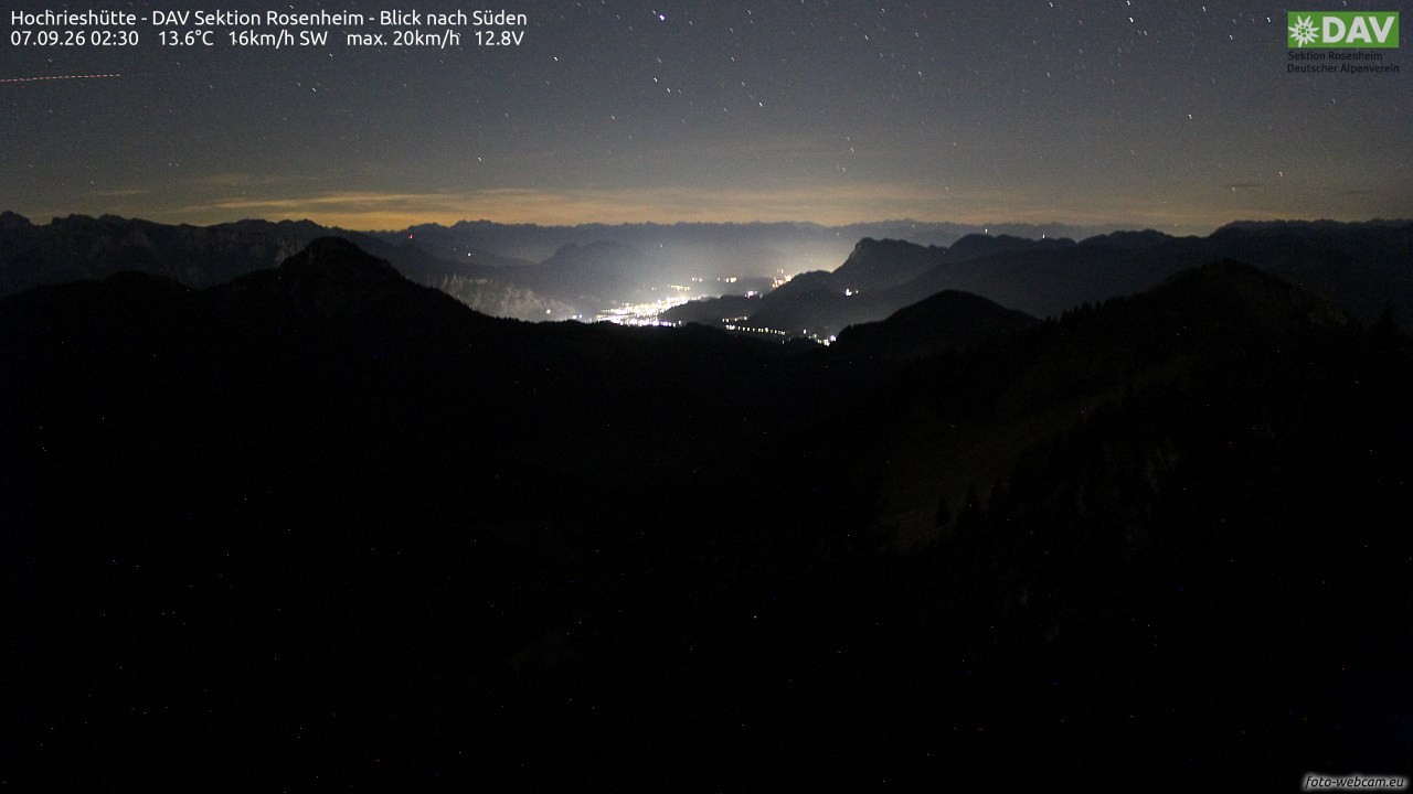 Archiv Foto Webcam Hochries Süd