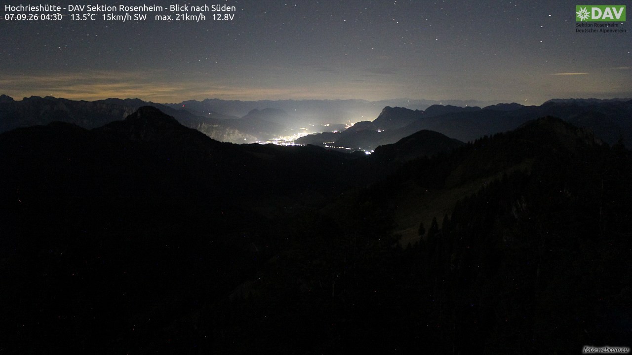 Archiv Foto Webcam Hochries Süd