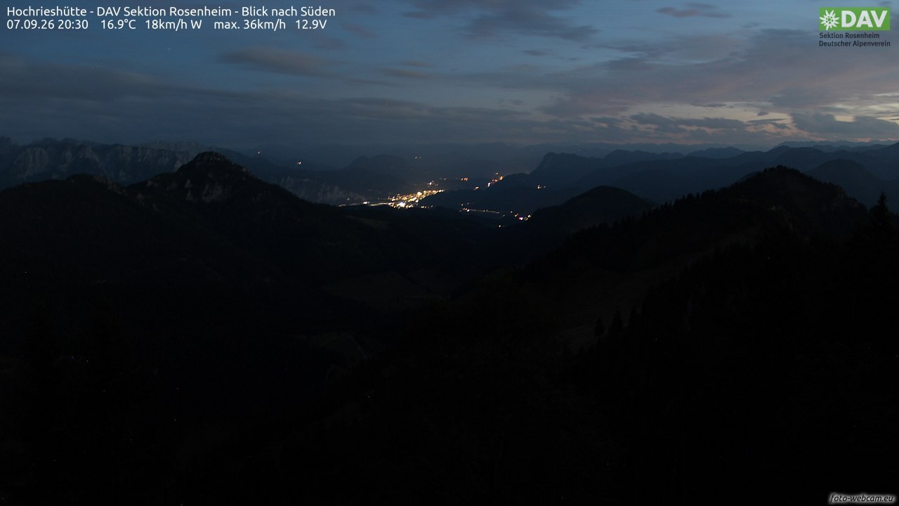 Archiv Foto Webcam Hochries Süd