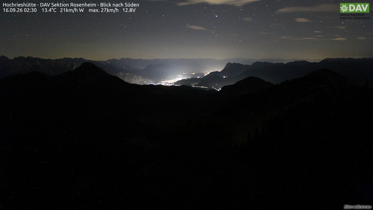 Archiv Foto Webcam Hochries Süd