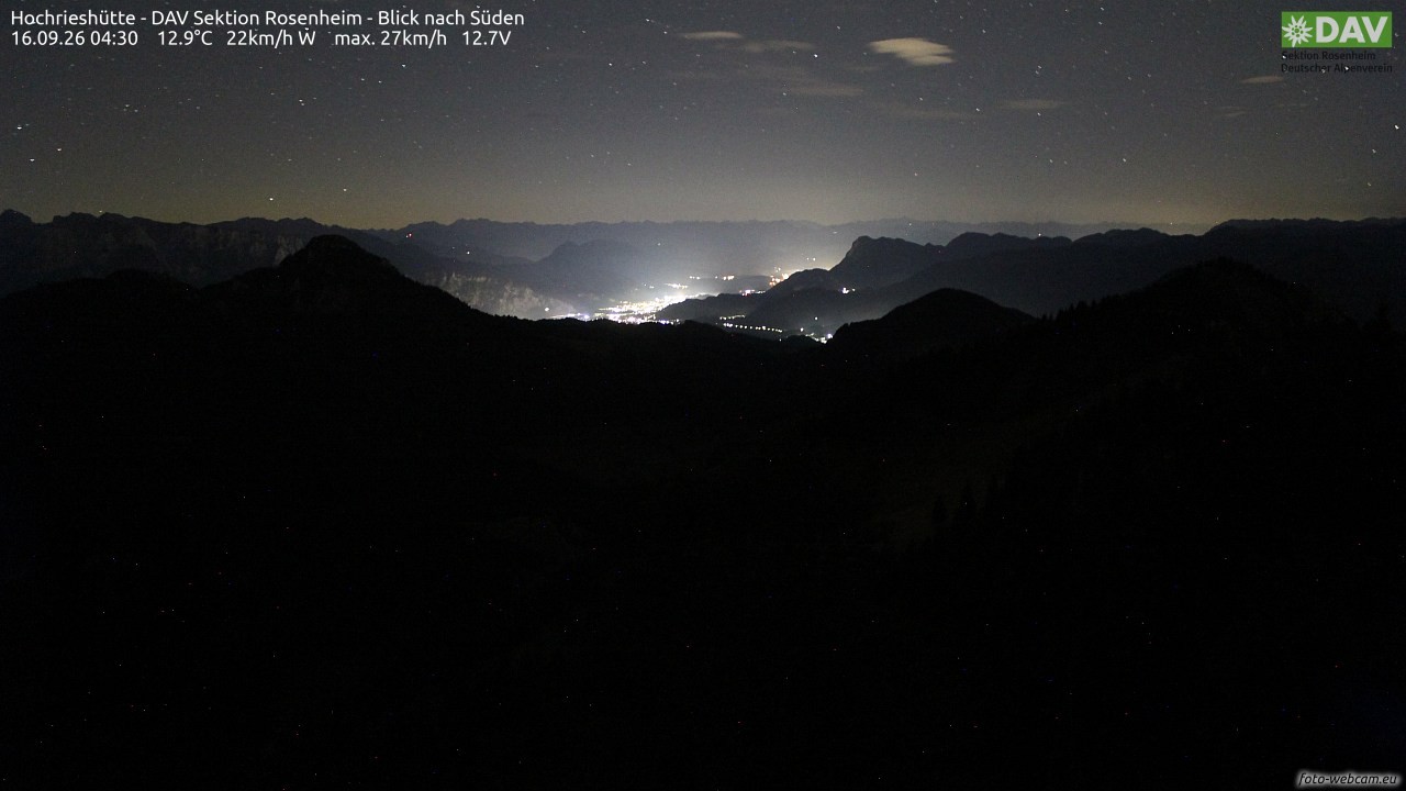 Archiv Foto Webcam Hochries Süd