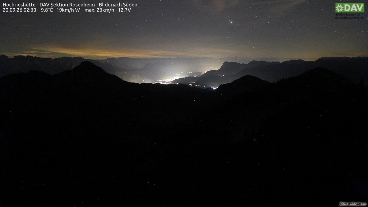 Archiv Foto Webcam Hochries Süd