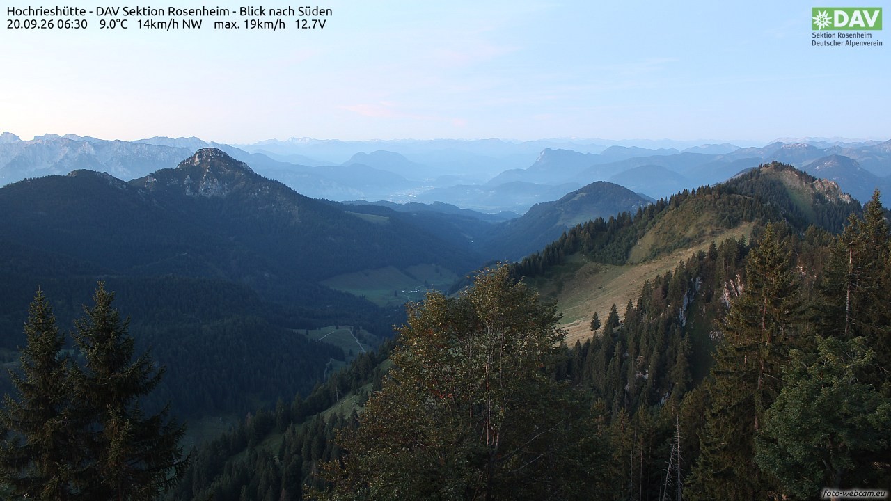 Archiv Foto Webcam Hochries Süd