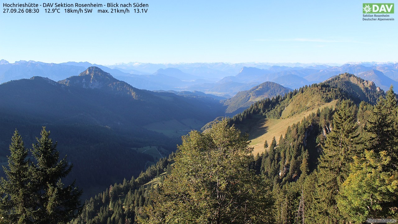 Archiv Foto Webcam Hochries Süd