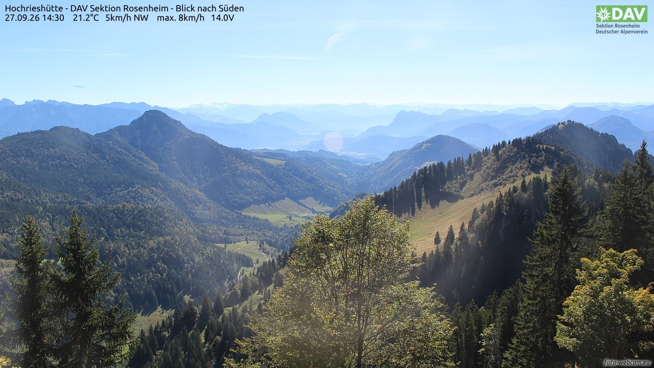 Archiv Foto Webcam Hochries Süd