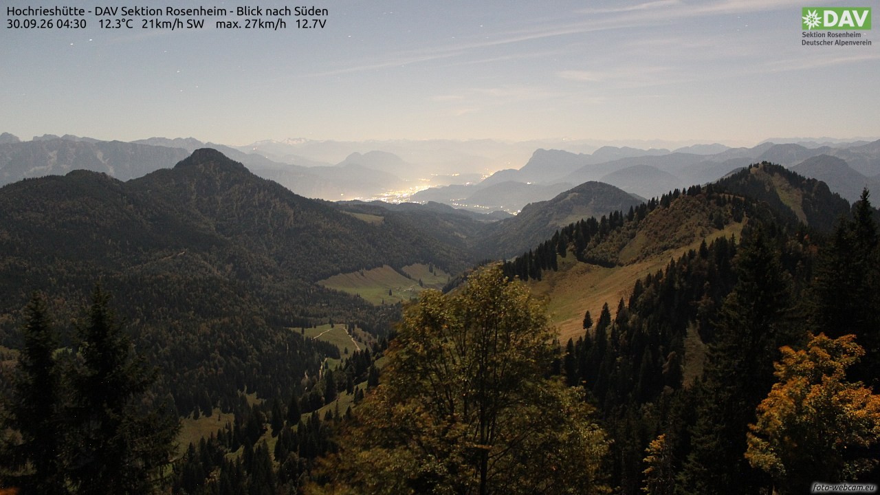 Archiv Foto Webcam Hochries Süd