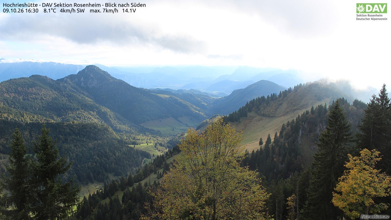 Archiv Foto Webcam Hochries Süd