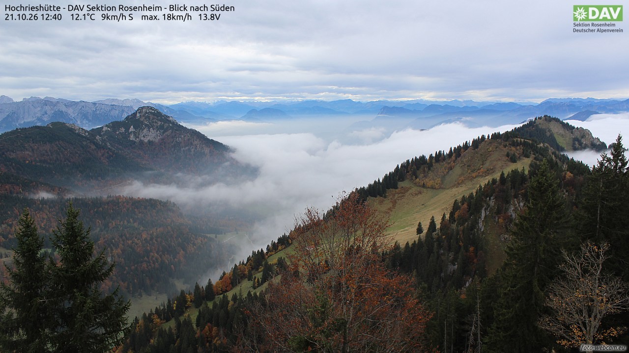 Archiv Foto Webcam Hochries Süd