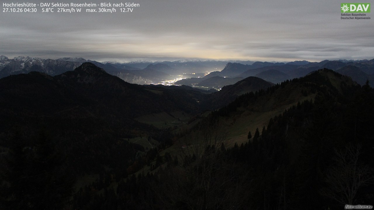 Archiv Foto Webcam Hochries Süd