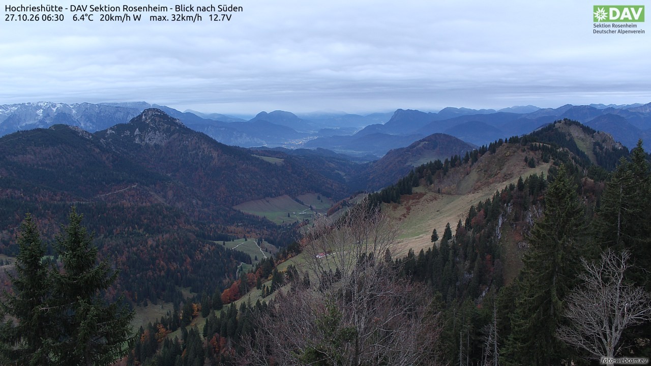 Archiv Foto Webcam Hochries Süd