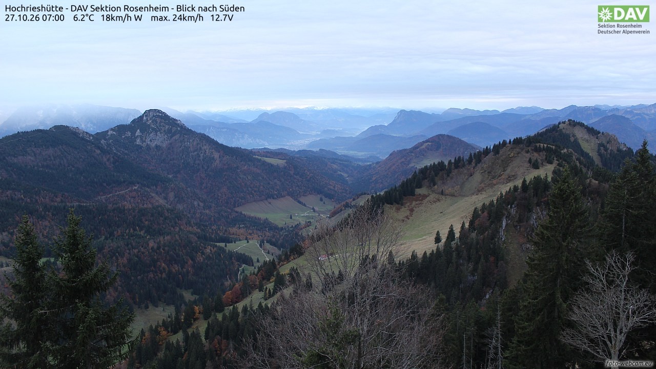 Archiv Foto Webcam Hochries Süd
