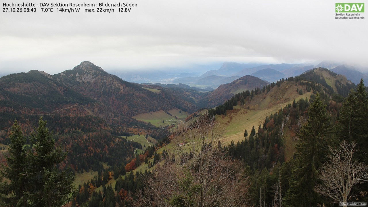 Archiv Foto Webcam Hochries Süd