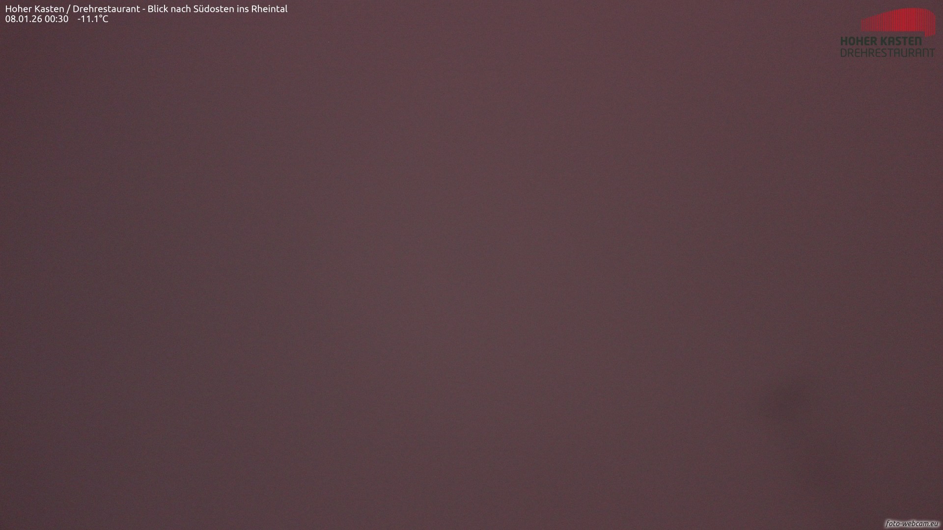 Archived image Webcam Hoher Kasten - View to the Rheintal