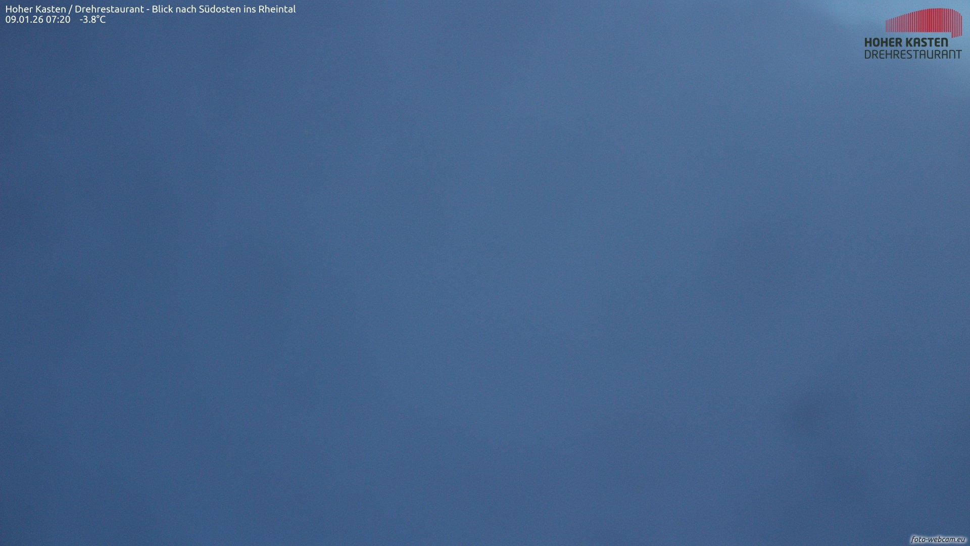 Archiv Foto Webcam Hoher Kasten - Blick ins Rheintal