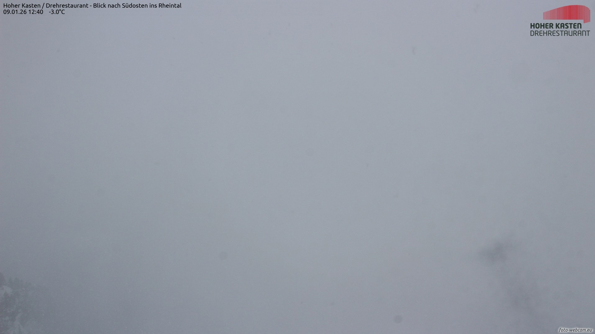 Archiv Foto Webcam Hoher Kasten - Blick ins Rheintal