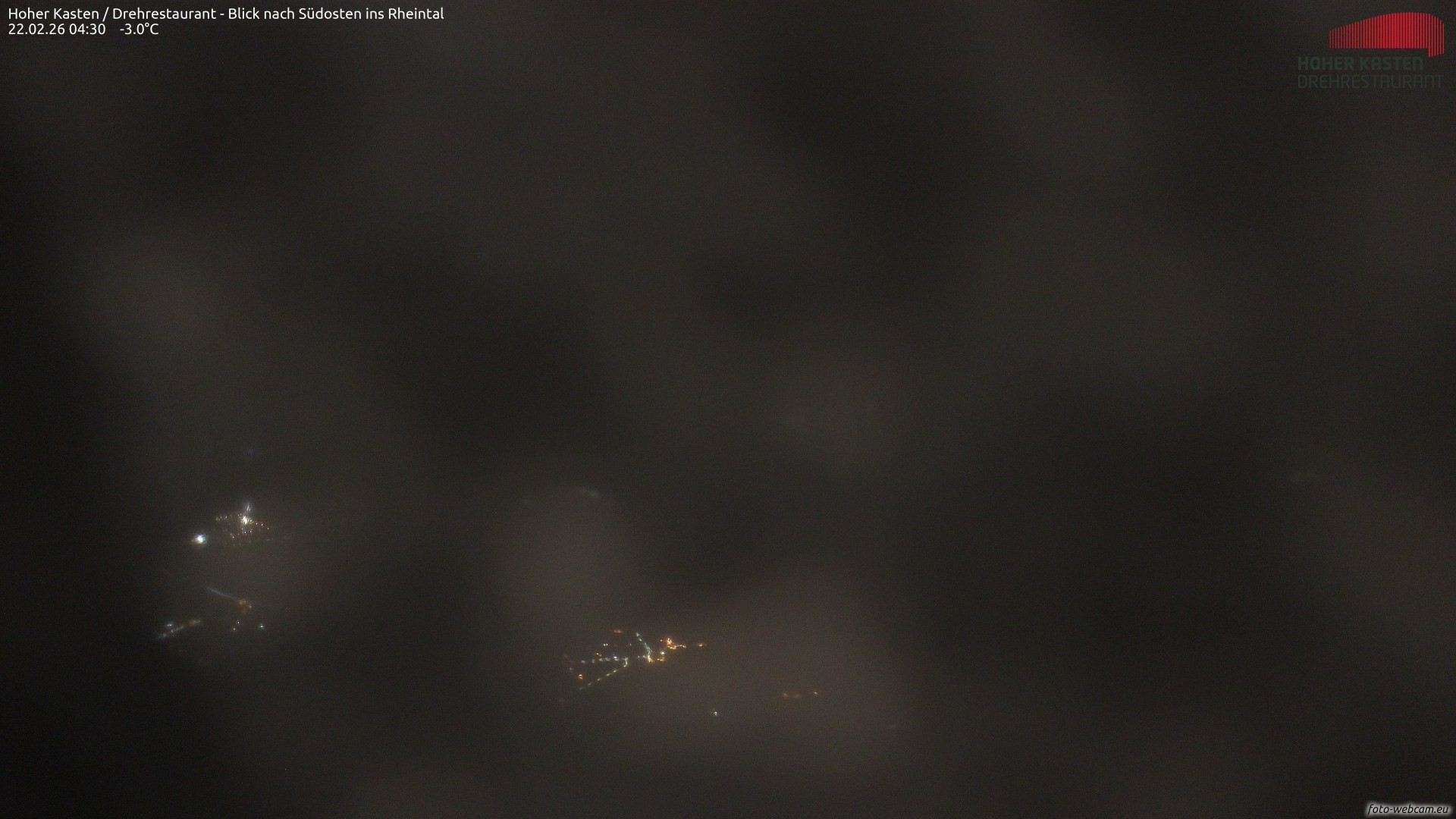 Archiv Foto Webcam Hoher Kasten - Blick ins Rheintal