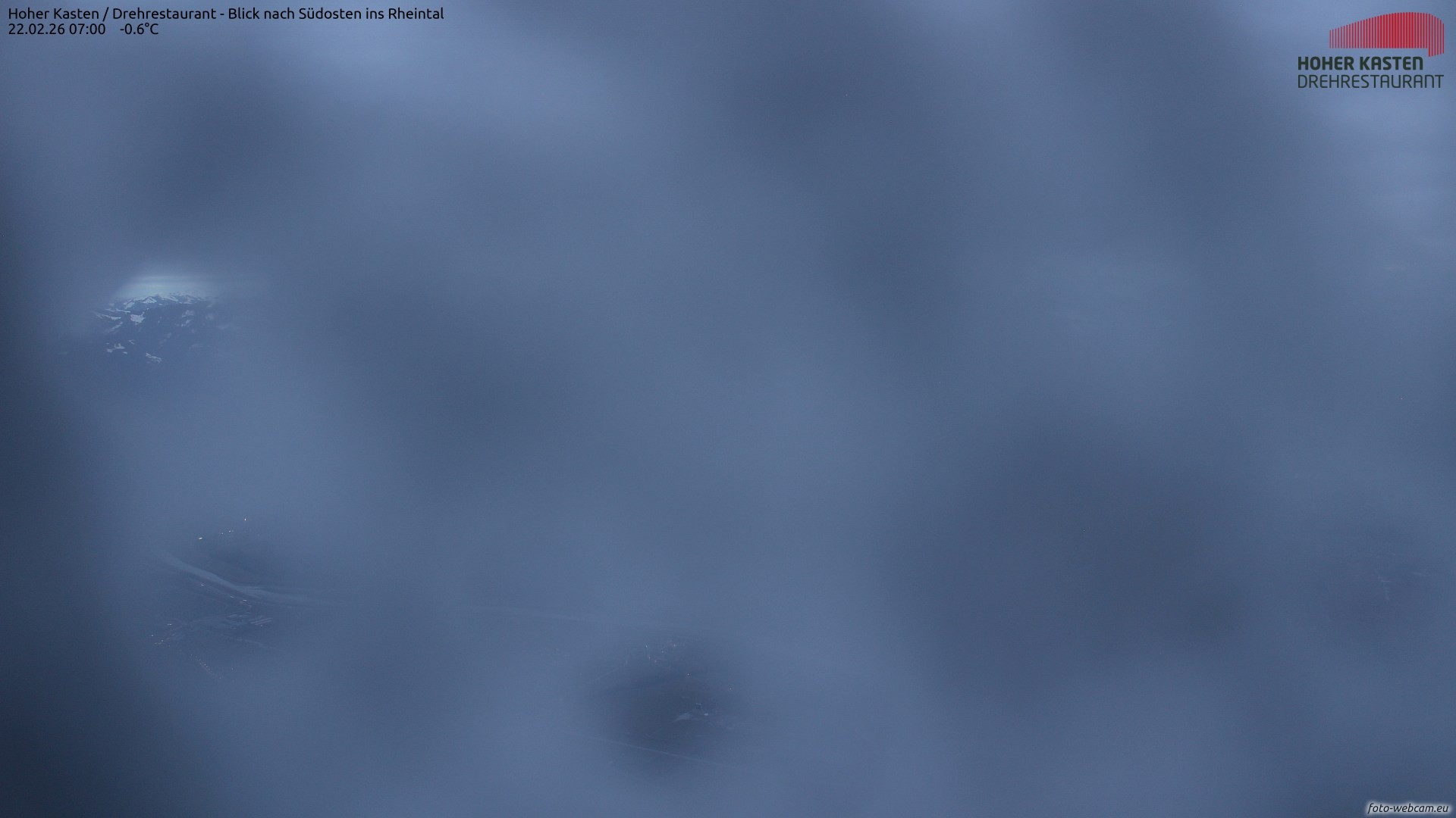 Archiv Foto Webcam Hoher Kasten - Blick ins Rheintal