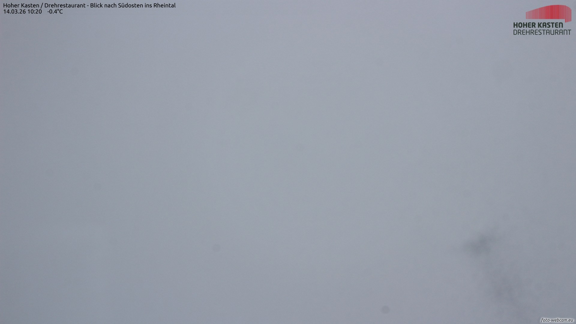 Archiv Foto Webcam Hoher Kasten - Blick ins Rheintal