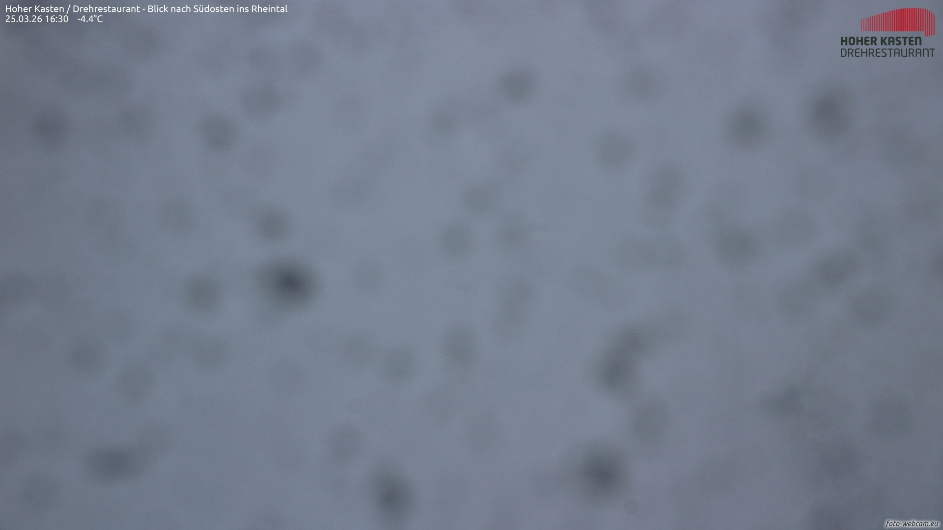 Archived image Webcam Hoher Kasten - View to the Rheintal