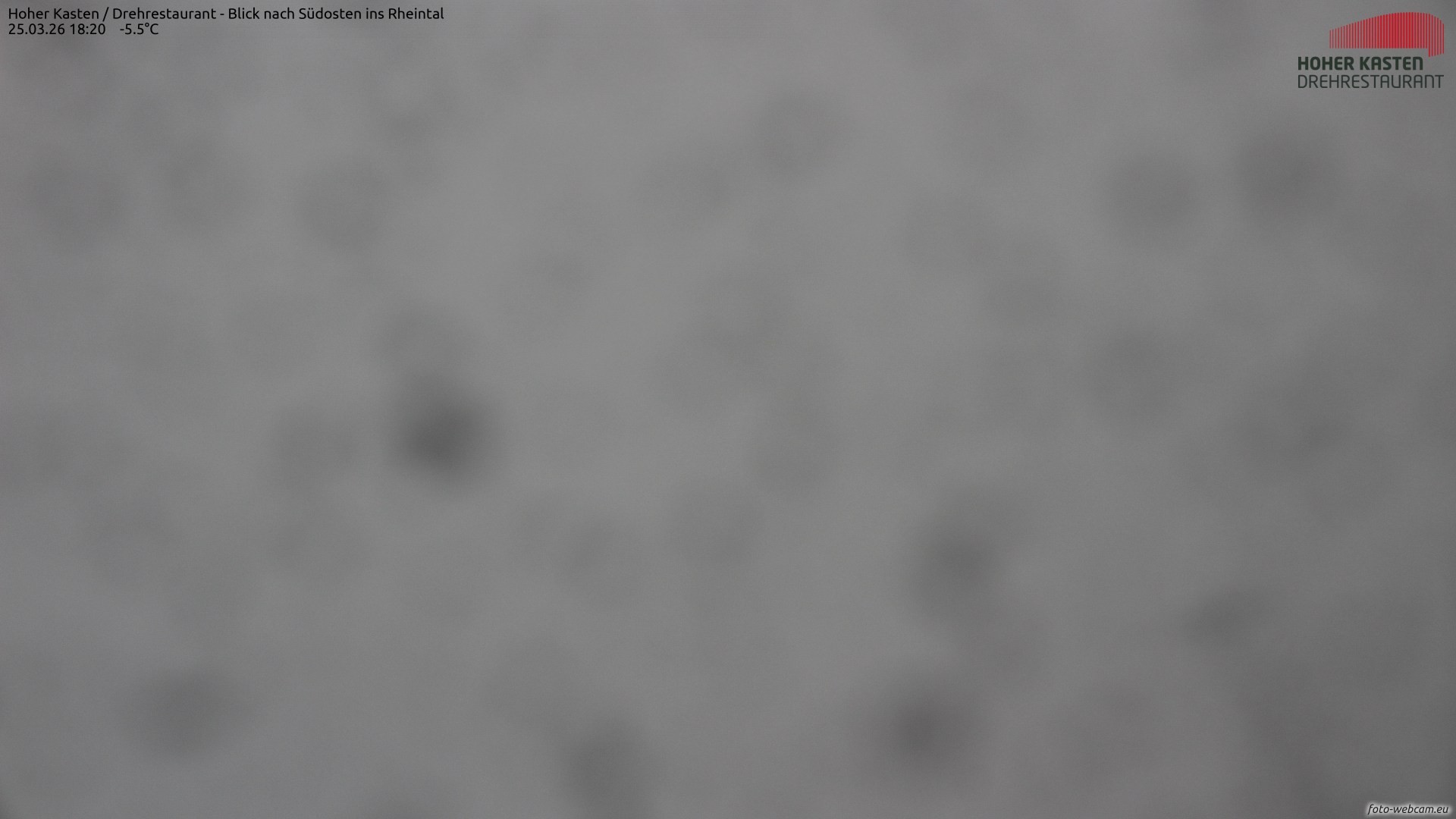 Archived image Webcam Hoher Kasten - View to the Rheintal