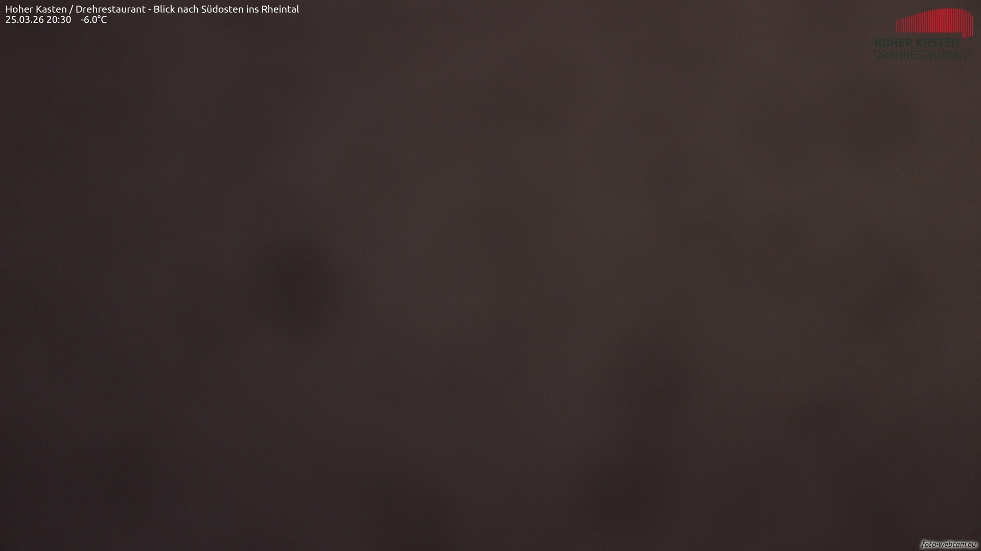 Archived image Webcam Hoher Kasten - View to the Rheintal