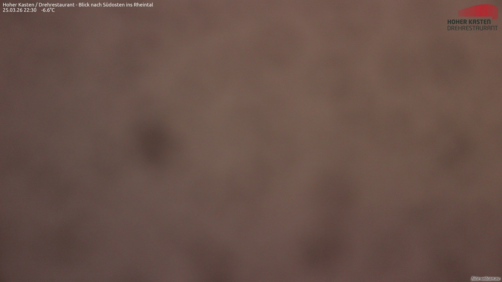 Archived image Webcam Hoher Kasten - View to the Rheintal