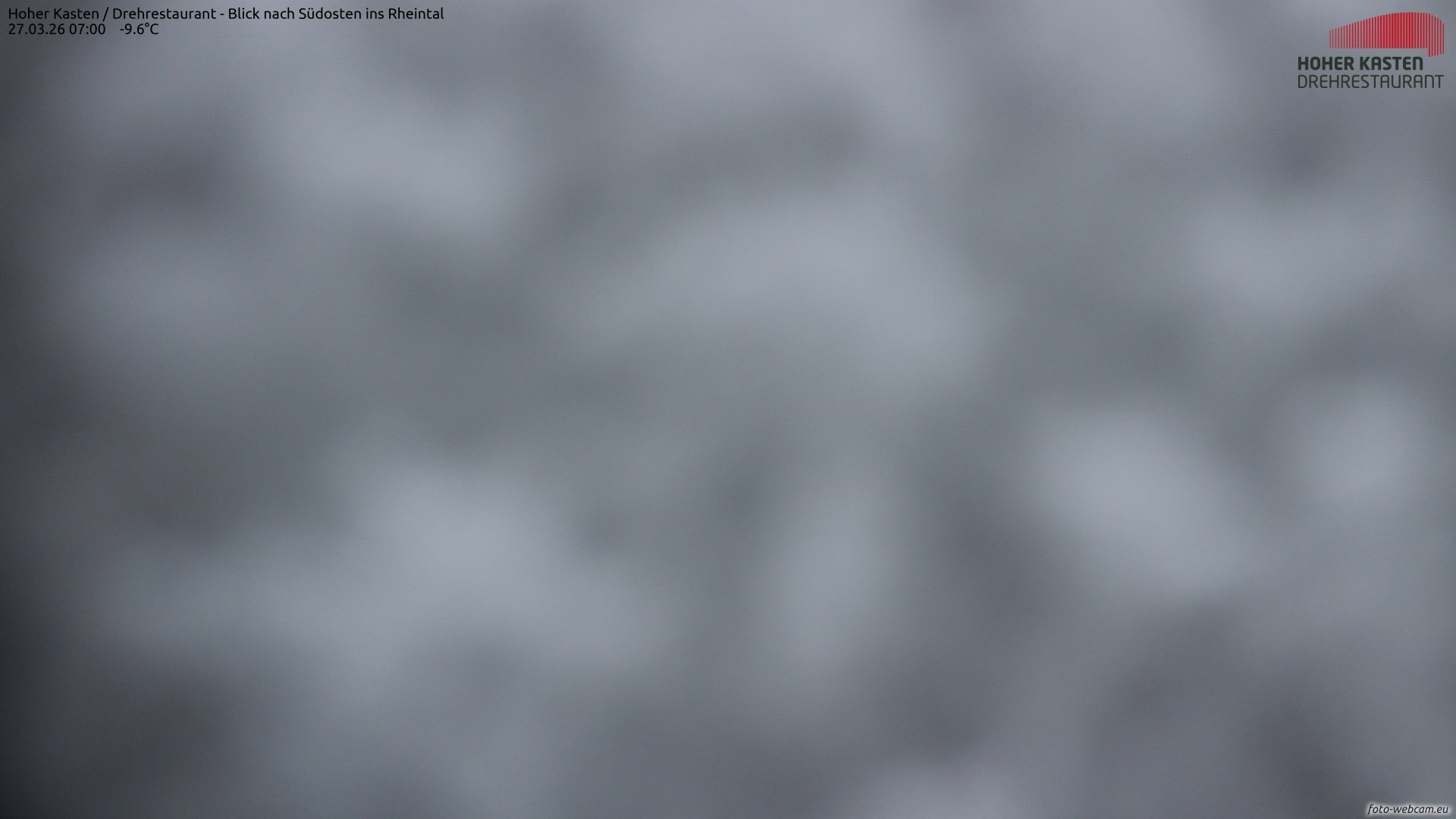 Archiv Foto Webcam Hoher Kasten - Blick ins Rheintal