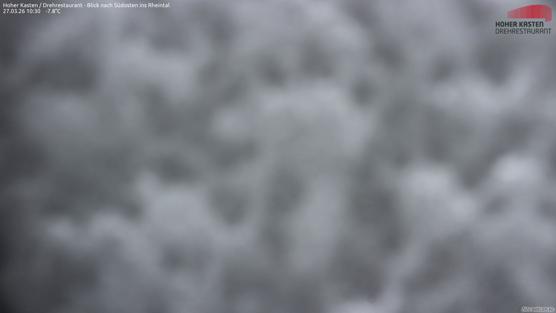 Archiv Foto Webcam Hoher Kasten - Blick ins Rheintal